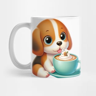 Beagle with Latte Mug